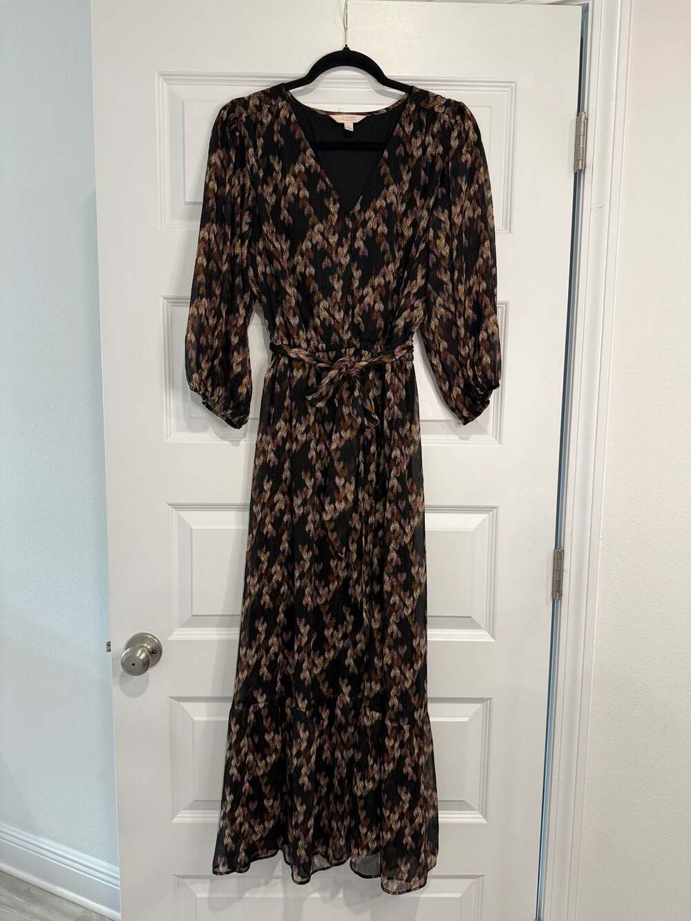 Large Lauren Conrad Women's Flowy 3/4 Sleeve Maxi Dress Size L